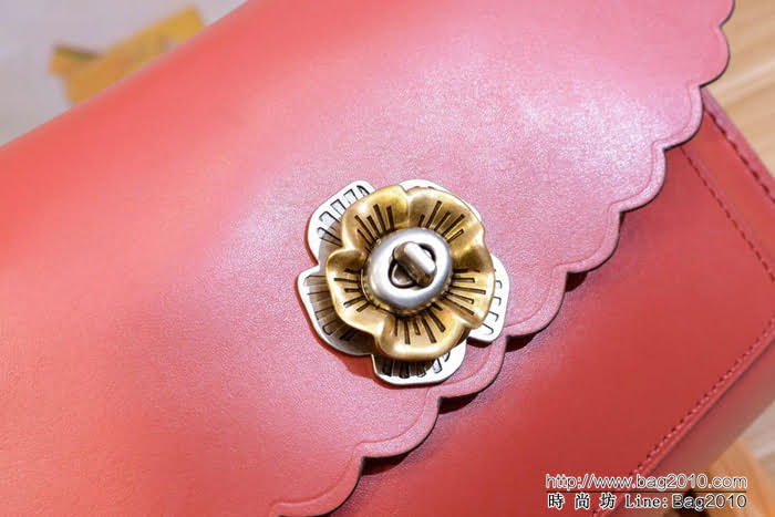 COACH蔻馳 女士立體花朵 鎖扣復古斜挎鏈條包 26733 Parker手袋款型  Chz1020